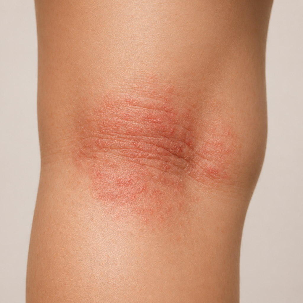 Eczema, a lesão de pele mais característica da dermatite atópica